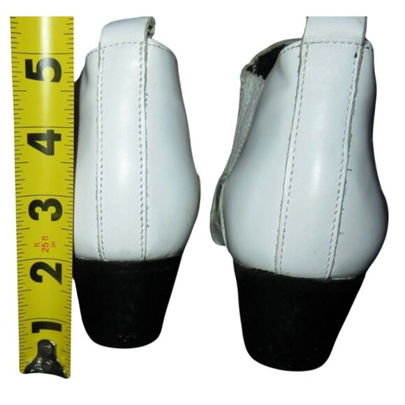 Kurt Geiger London made in Portugal White Leather Croc Embossed Ankle Booties 7 - Picture 5 of 11